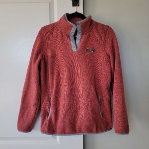 L.L. Bean size M fleece pullover orange/rust